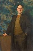 Heinrich Hellhoff Portrait des Kammersangers Paul Knupfer oil painting